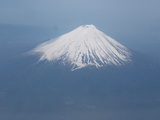 帰りの飛行機から見た富士山