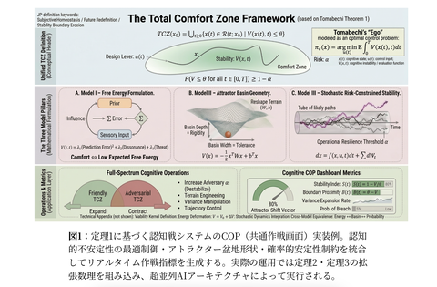 「苫米地3定理国防拠点大学認知戦講義用論文」図1:定理1に基づく認知戦システムのCOP実装例