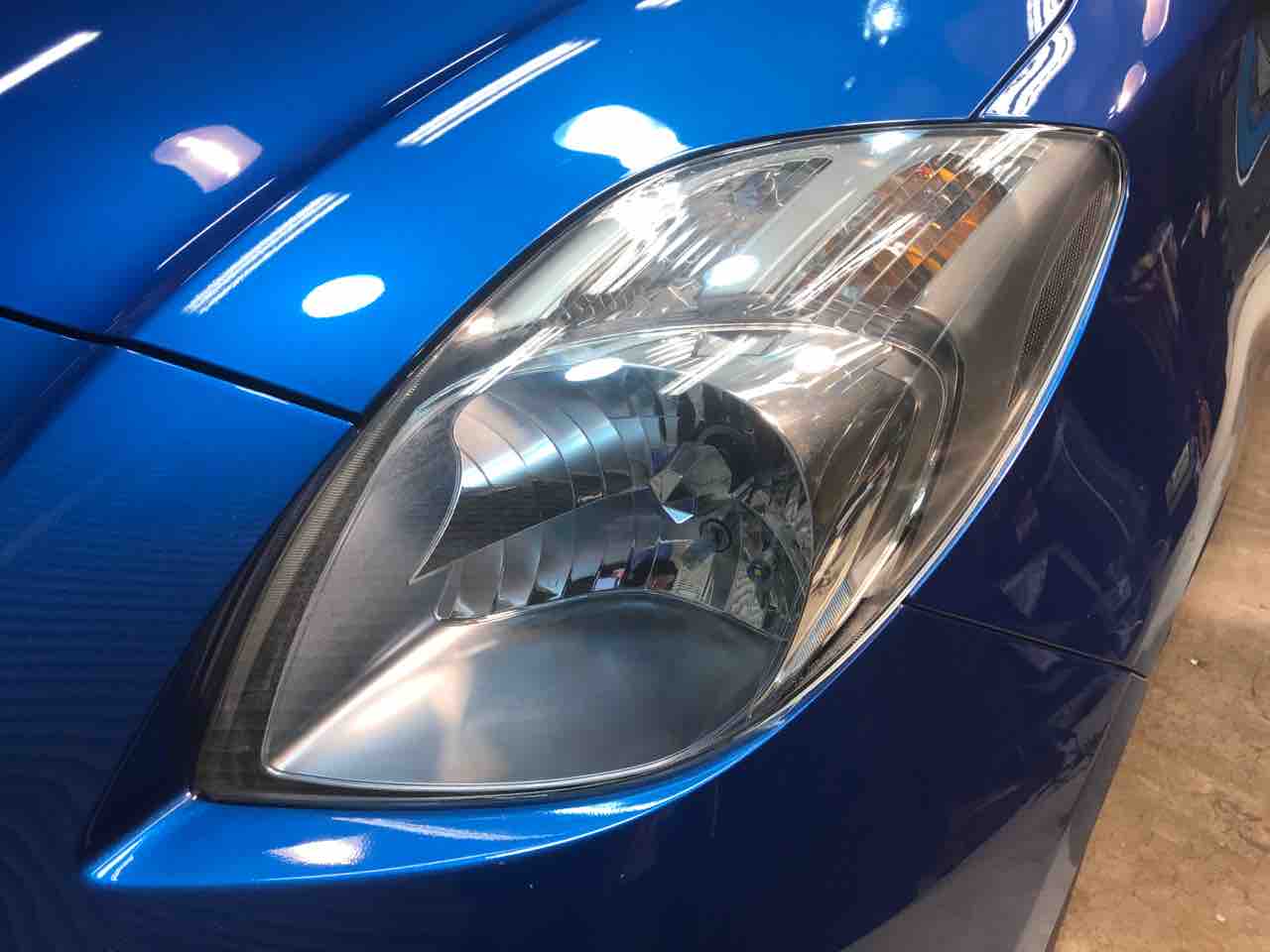 ヴィッツ ヘッドライトプロテクションフィルム 新潟市ボディコーティング専門店 アバランシェ