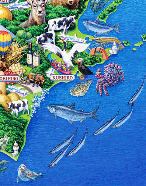 北海道イラストマップ 04 イラストレーター 西村昌実 Blog 北海道イラストマップ 04 イラストレーター 西村昌実 Blog