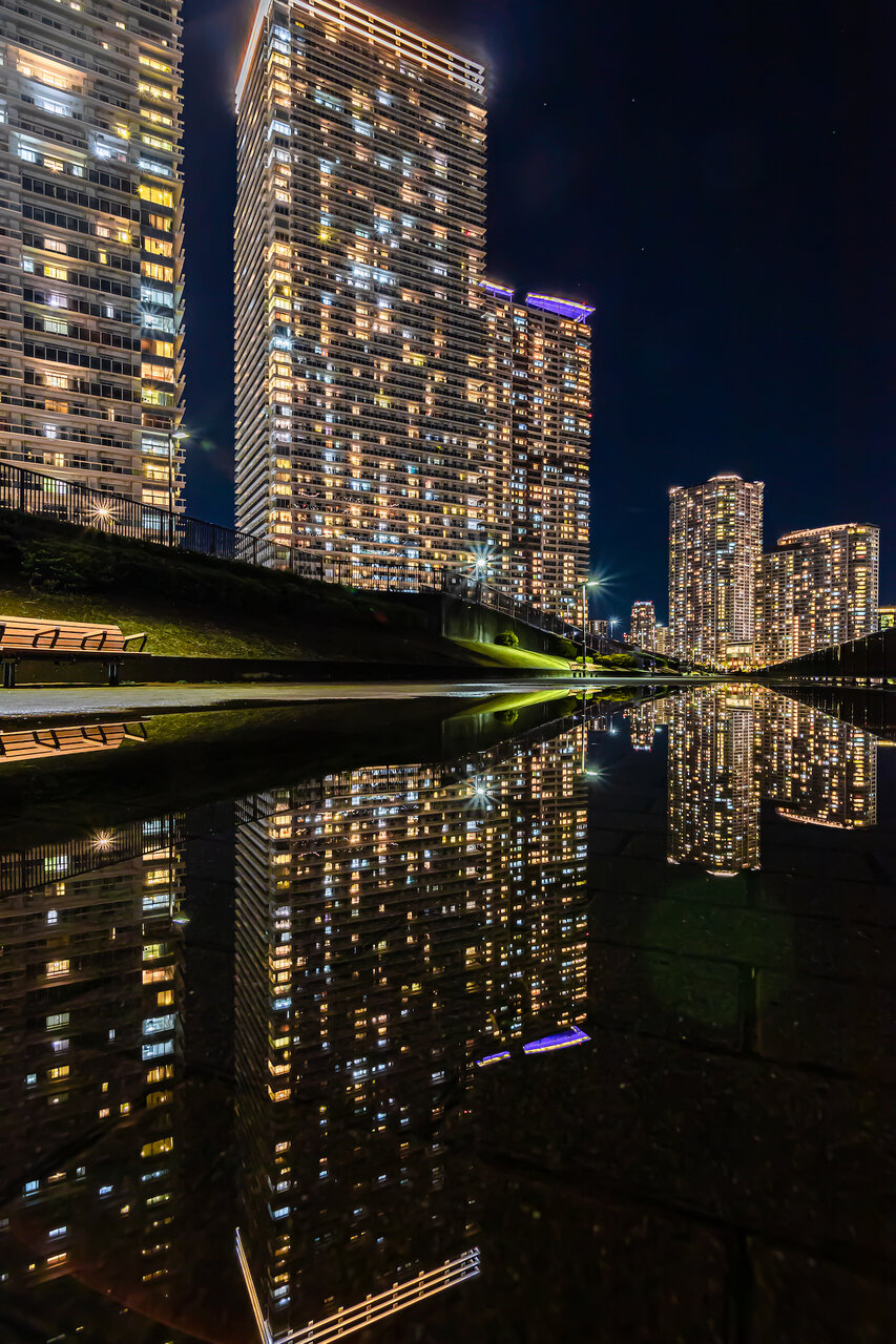 夜景撮影 鏡の反射のように写すリフレクション Cocomarinjpのblog