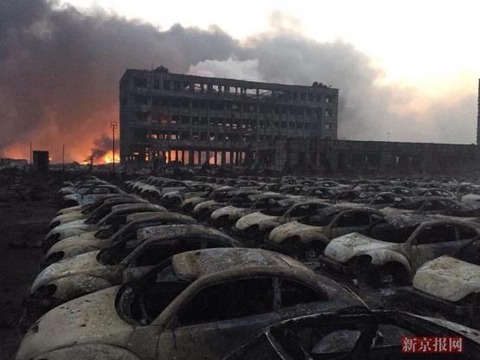 中国天津の爆発現場の街が凄い