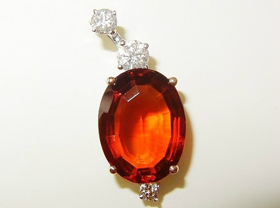 フルオーダー シトリン ルース を ペンダント に お仕立て ♪♪ : Coco  