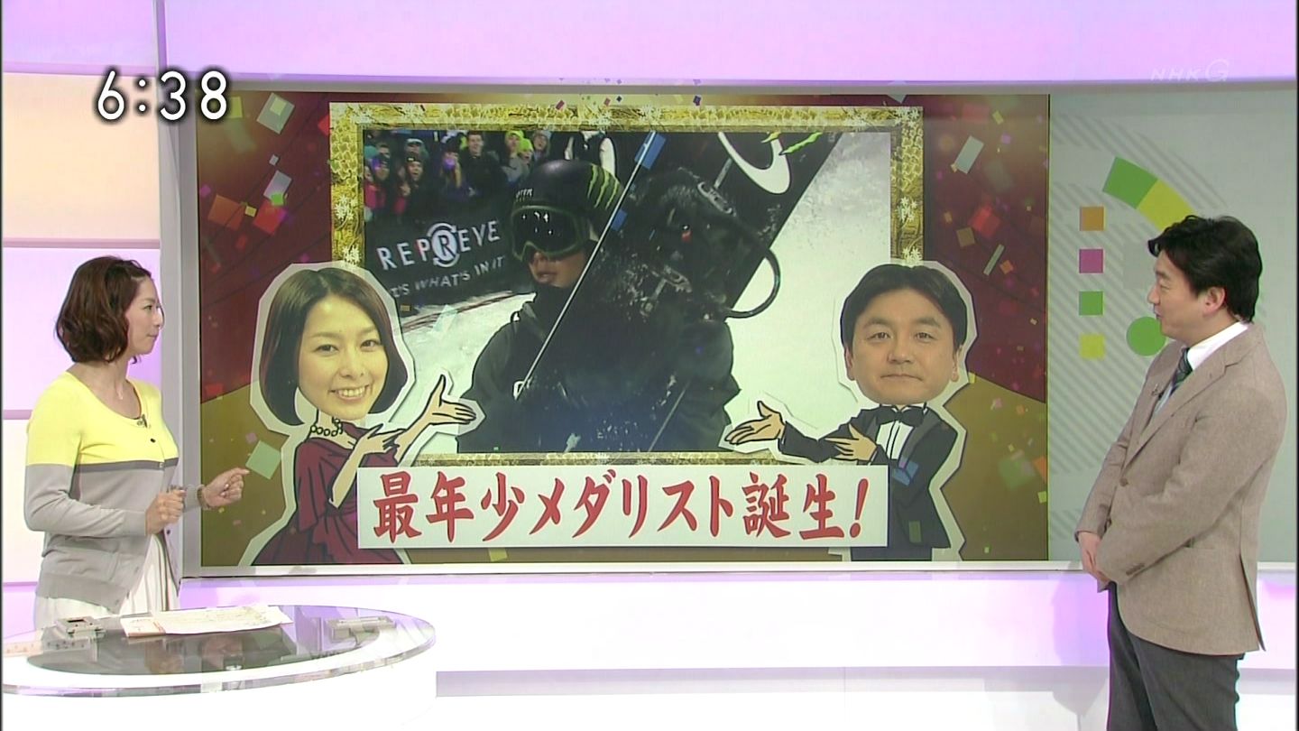 杉浦友紀と鈴木奈穂子 横乳 黒ストッキング お宝 アナきゃぷ