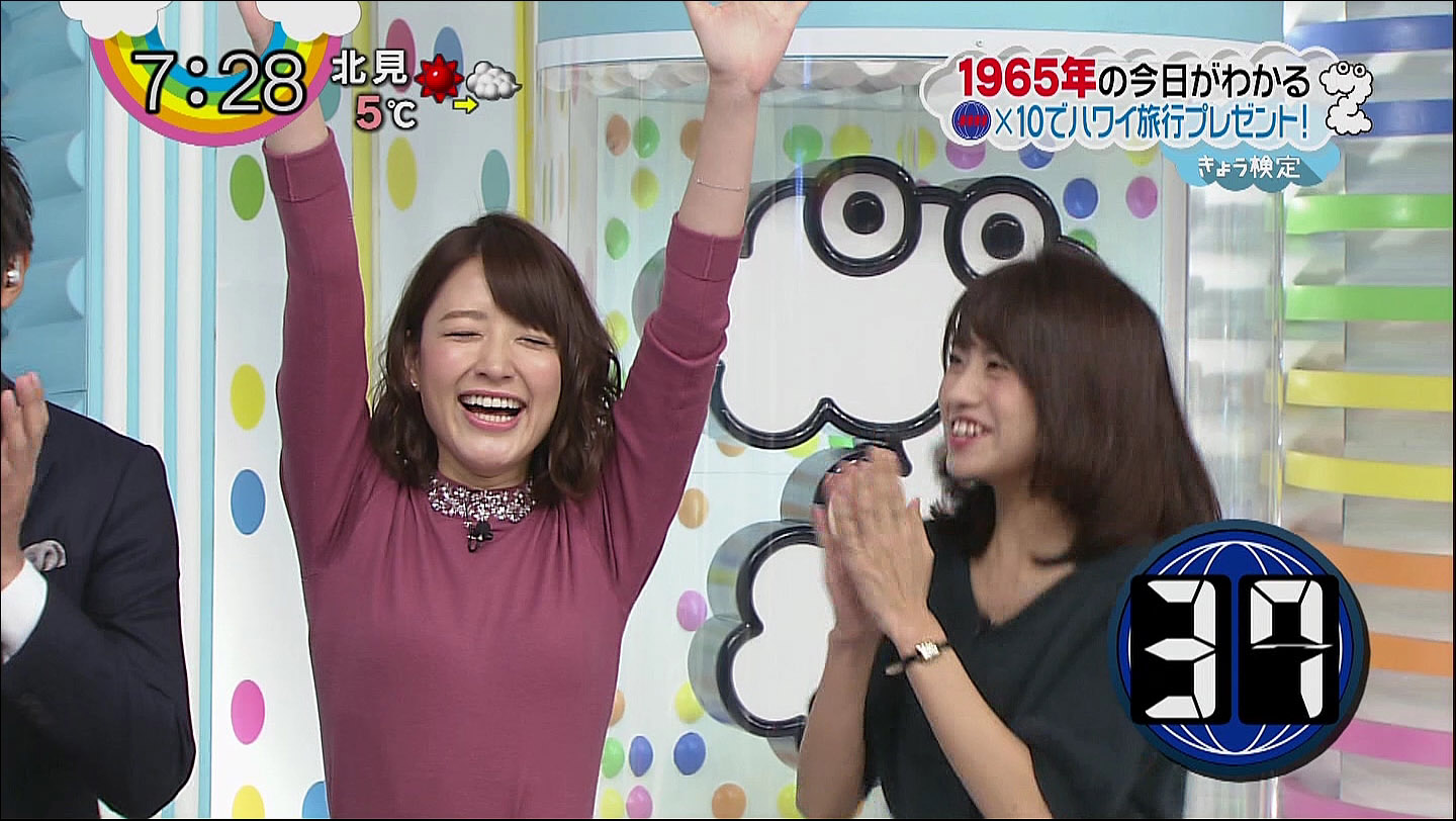 小熊美香アナ おっぱい強調衣装 横乳 アナきゃぷ速報