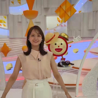 井上清華アナ　透け透けノースリーブ！！【GIF動画あり】