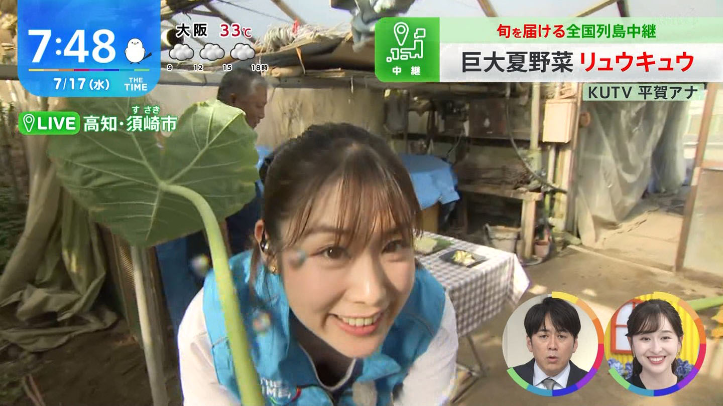 胸チラ TV テレビ高知・平賀吏桜アナ 生中継で胸チラ、谷間チラ！！ : アナきゃぷ速報