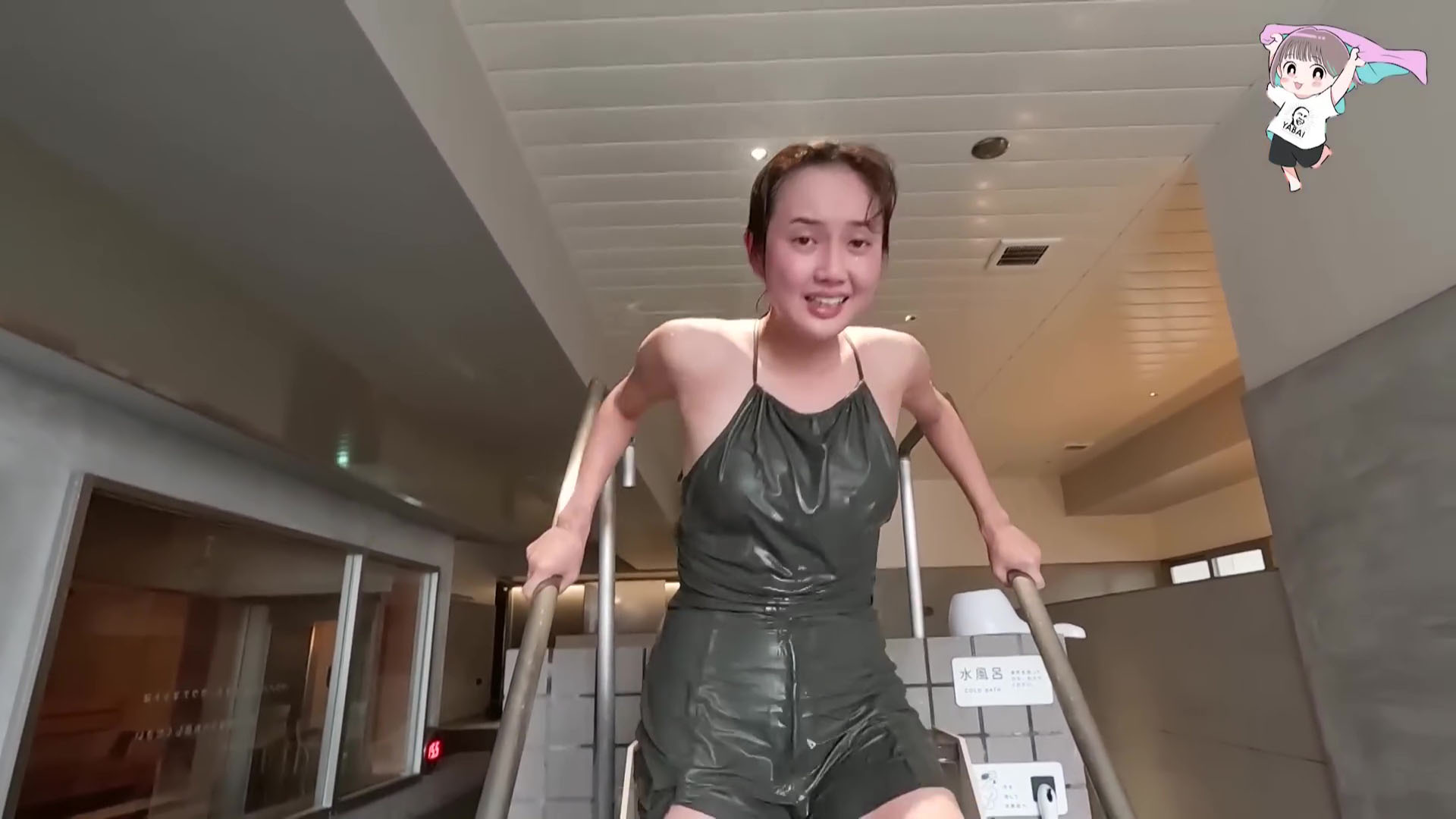 九州の女　ヌード 九州のサウナ好き女子アナ 水風呂で濡れた水着が張り付く！！【GIF動画あり】 : アナきゃぷ速報