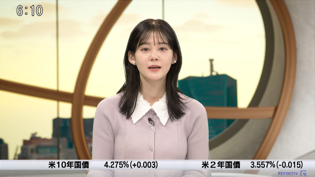 中原みなみアナ　ニットで巨乳がくっきり！！