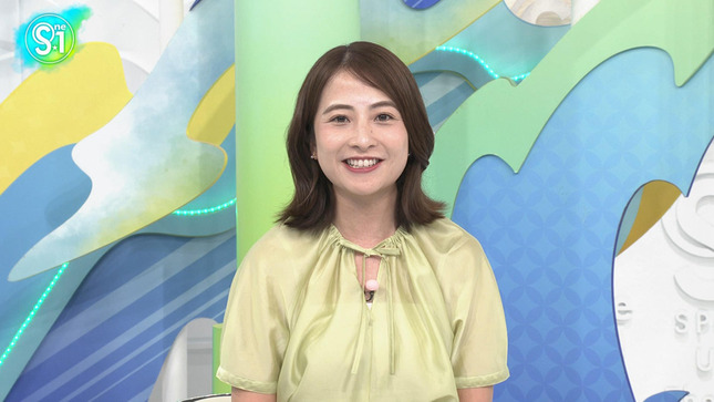 日比麻音子アナ　うっすらと透ける！！