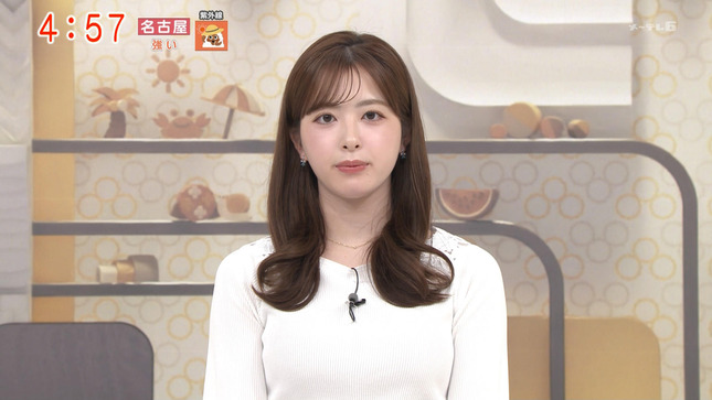 田原萌々アナ　ニットの豊乳！！