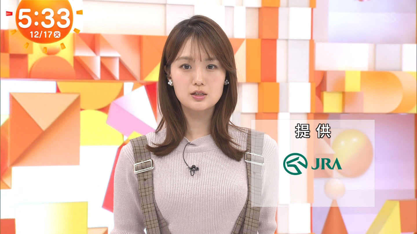 minisuka.tv　近藤あさみ　part 9 井上清華アナ 吊り紐に挟まれたニットの豊乳！！ : アナきゃぷ速報