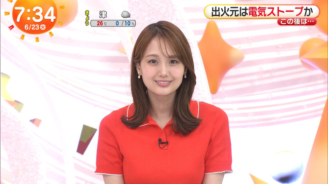 井上清華アナ　豊乳がくっきり！！