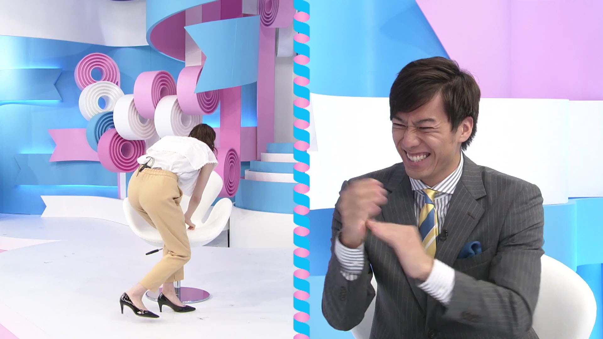 桑子真帆のアイコラ 無修正 NHK佐藤あゆみアナ 恥ずかしいポーズで食い込む股間＆パン線！！【GIF動画あり】 : アナきゃぷ速報