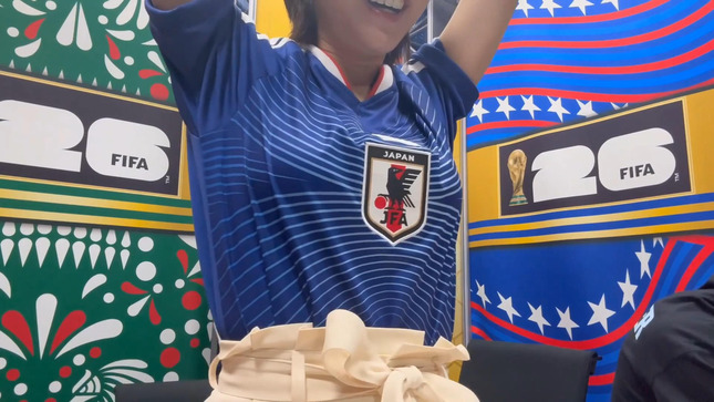 河出奈都美アナ　ゴールに興奮！！【GIF動画あり】