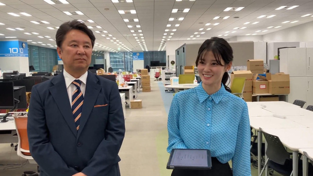 中原みなみアナ　うっすらと透ける胸元！！【GIF動画あり】