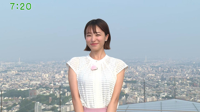 今井春花キャスター　ニット、巨乳、透けノースリーブ脇！！