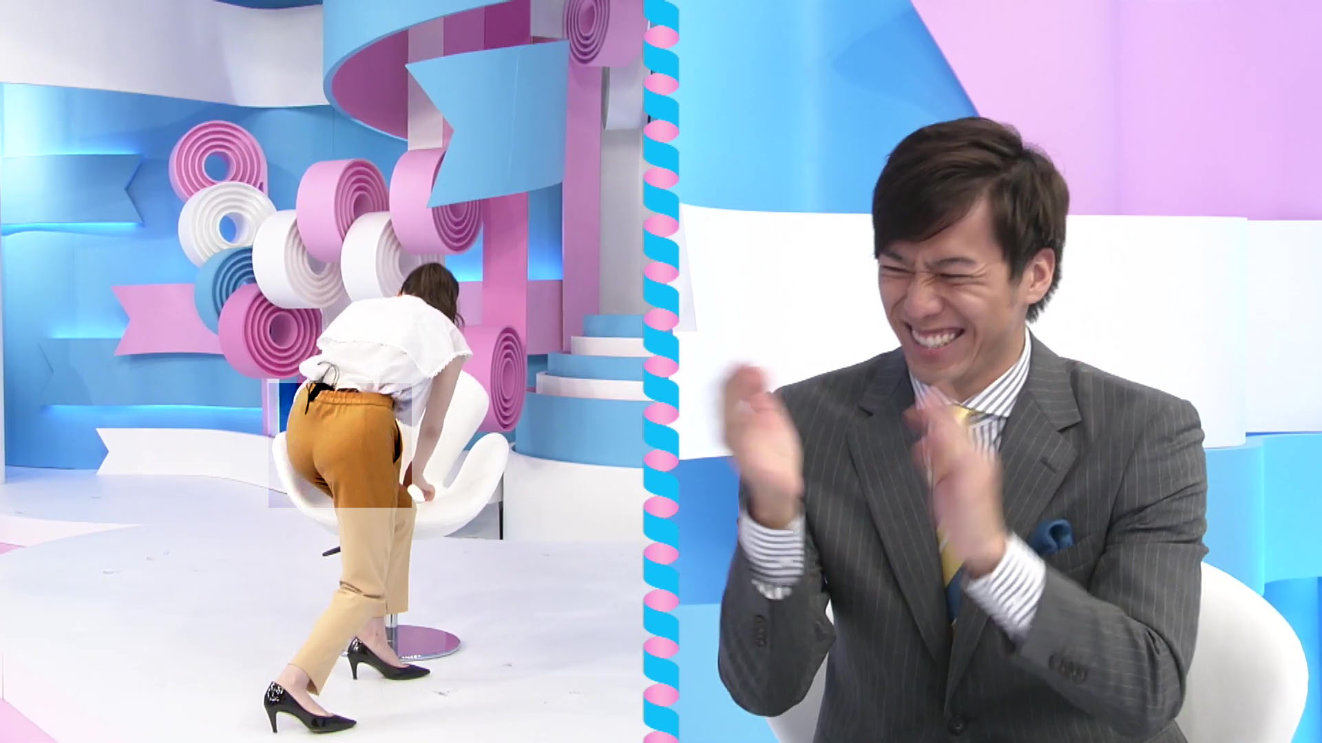 高島彩アナエロ 石川みなみアナ 脇からブラチラ ＆ パン線！！ : アナきゃぷ速報