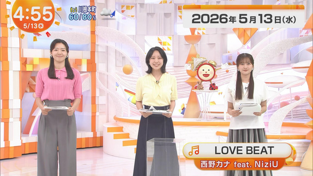 高崎春 原田葵 めざましテレビ 1