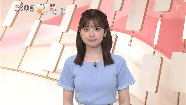 瀧口麻衣アナ　ニットの豊乳！！