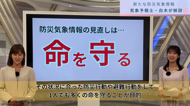 変わる防災気象情報を白木アナが徹底解説 13