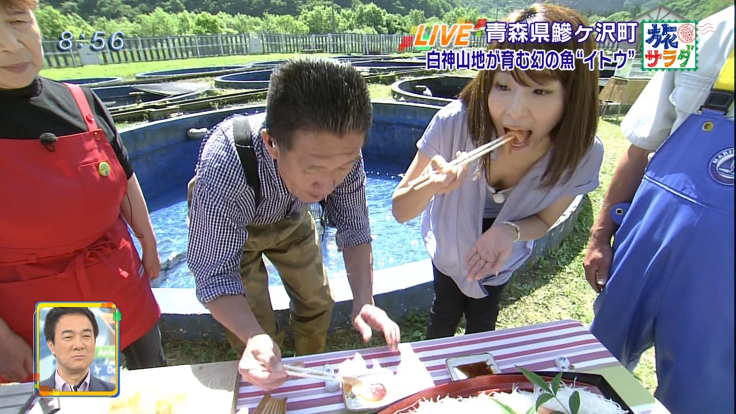 青森 パート熟女 セックス 青森の人気アナが生中継ロケで大胆に胸チラ！谷間チラ！！ : アナきゃぷ速報