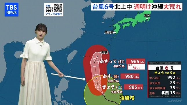 與猶茉穂 TBSニュース 9