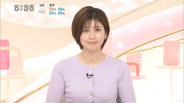 鈴江奈々アナ ピチピチニットで豊乳くっきり!!