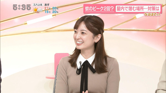 瀧口麻衣アナ　ニットの豊乳！！