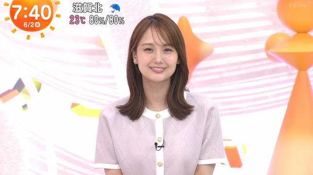 井上清華アナ　うっすらと透ける、ニットの豊乳！！