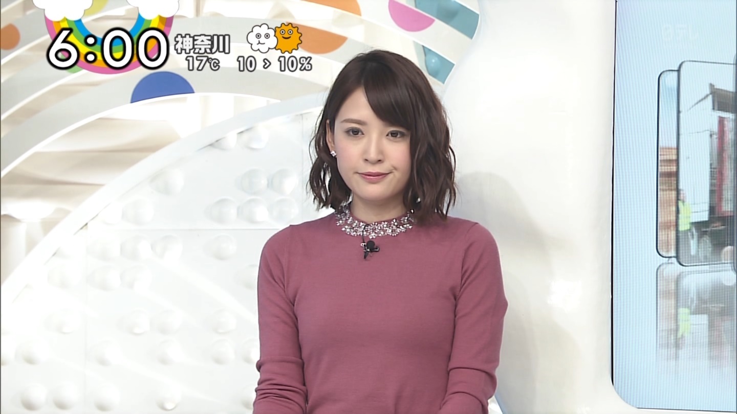 小熊美香アナ おっぱい強調衣装 横乳 アナきゃぷ速報