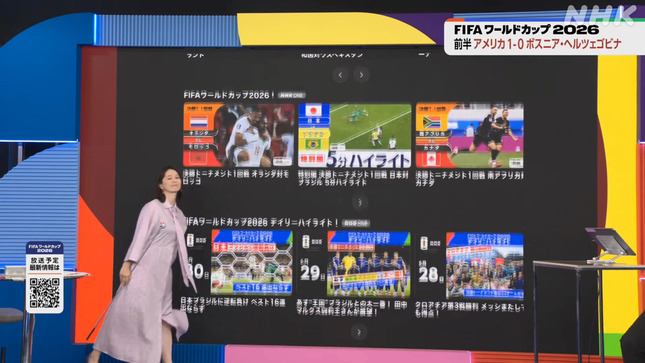 杉浦友紀アナ W杯デイリーハイライト【GIF動画あり】