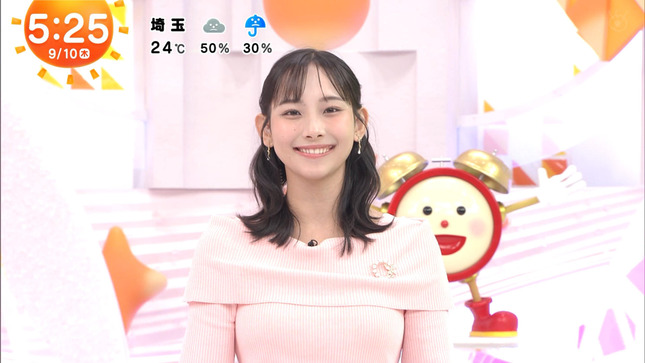 石渡花菜アナ ニットの巨乳！！