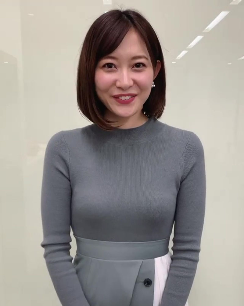 久冨慶子アナ 全身タイツのようなニットでおっぱいクッキリ過ぎ Gif動画あり アナきゃぷ速報