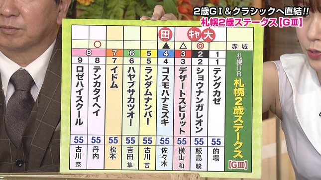 冨田有紀アナ ノースリーブの脇肉がドアップに！！