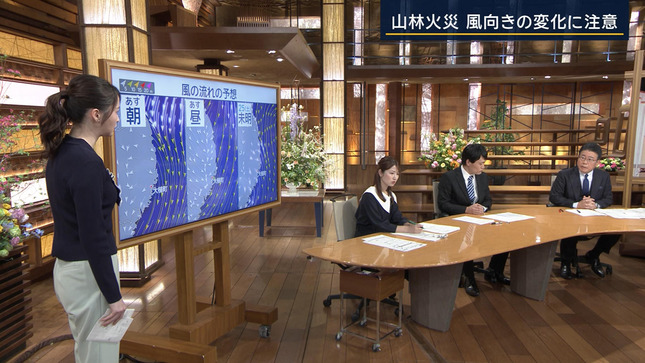 報ステお天気お姉さん　お尻に浮き出るパン線！！