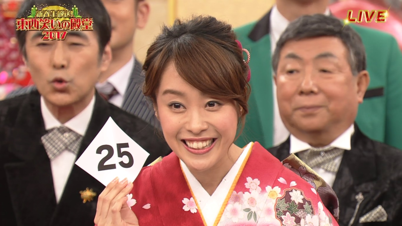 片山千恵子アナの振り袖 アナきゃぷ速報