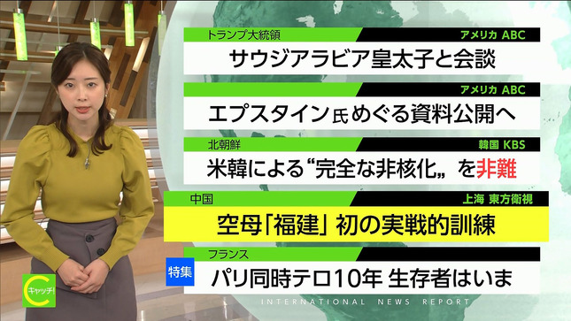 川口由梨香 キャッチ！世界のトップニュース 25
