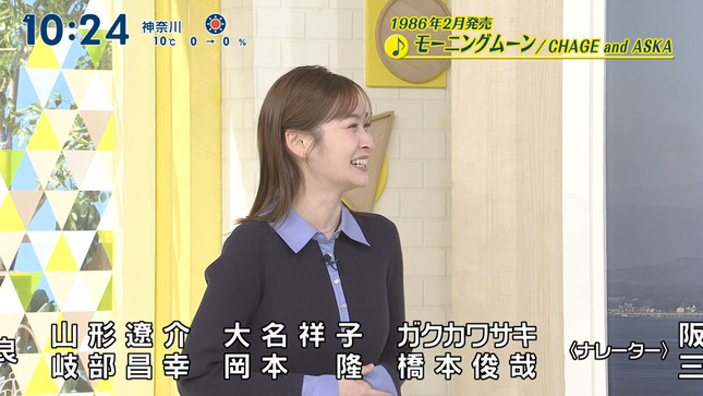 岩田絵里奈アナ　ニットの豊乳！！