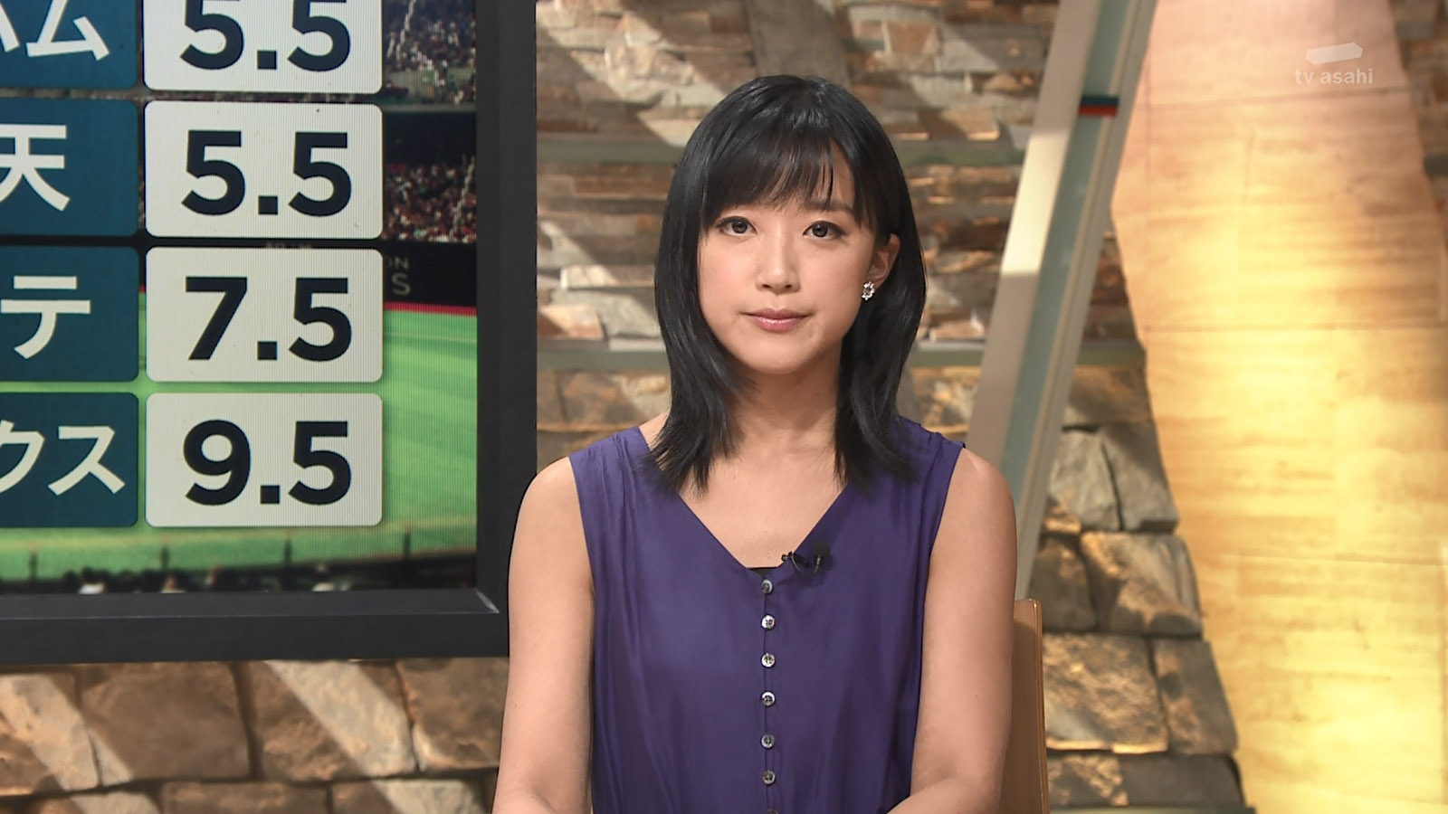 竹内由恵アナ ノースリーブ アナきゃぷ速報