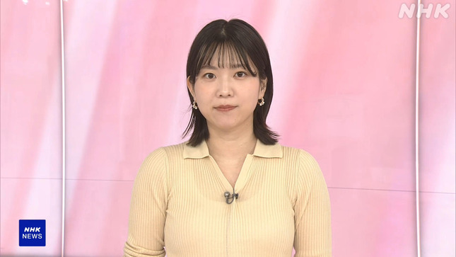 是永千恵アナ　透け透けのピチピチニットを着る！！【GIF動画あり】