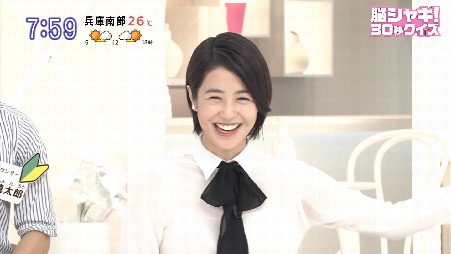 夏目三久アナ 脇汗で透け透け 新人アナがy字バランス アナきゃぷ速報