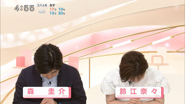鈴江奈々アナ　乗せ乳！！