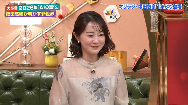 若林有子アナ 透明なブラ紐が透ける！！