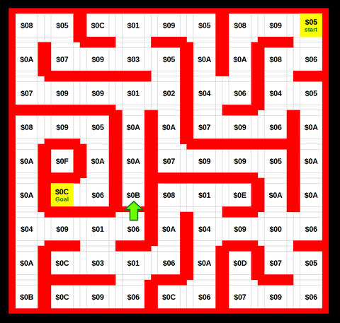 9x9の迷路を構築