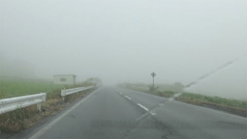 霧の中走る