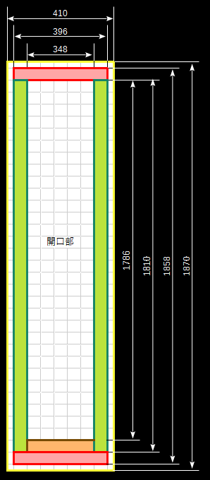 階段室内窓サイズメモ