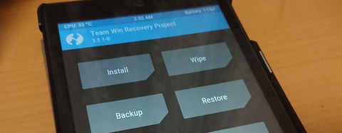 起動したTWRP