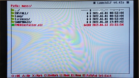 FMCBInstaller.elfを起動する