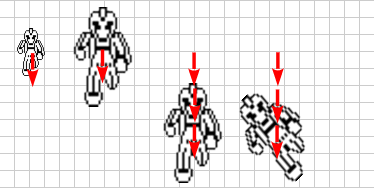 2倍に拡大して、3 進んで、右に45度回転する